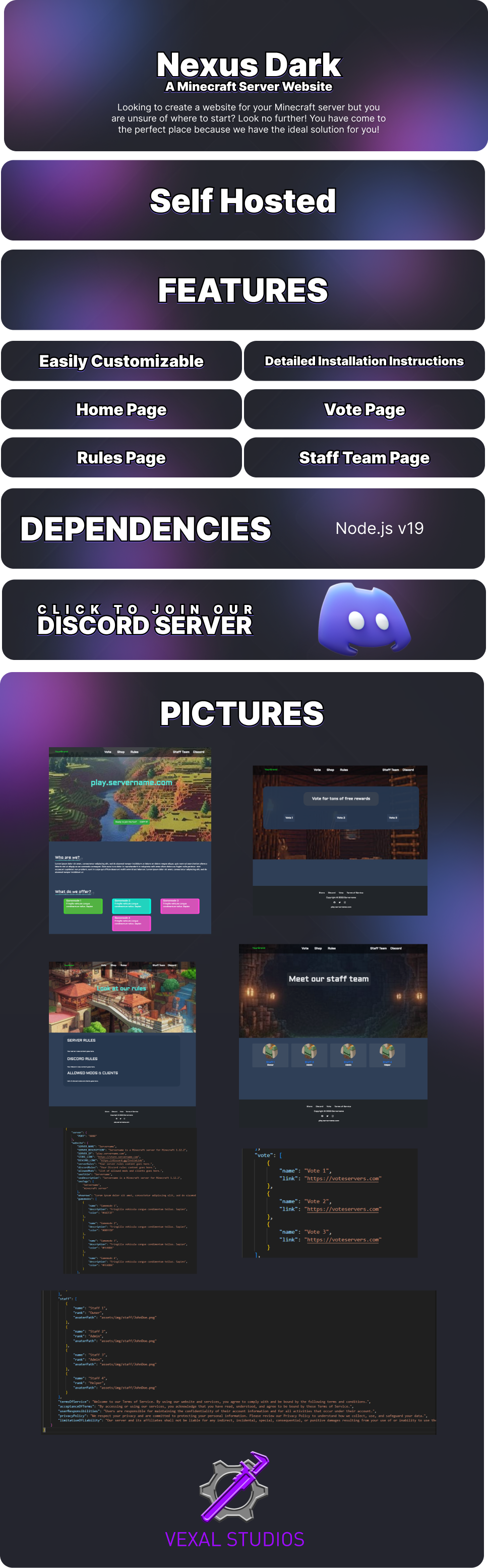 NexusDark MC Website Thread Image