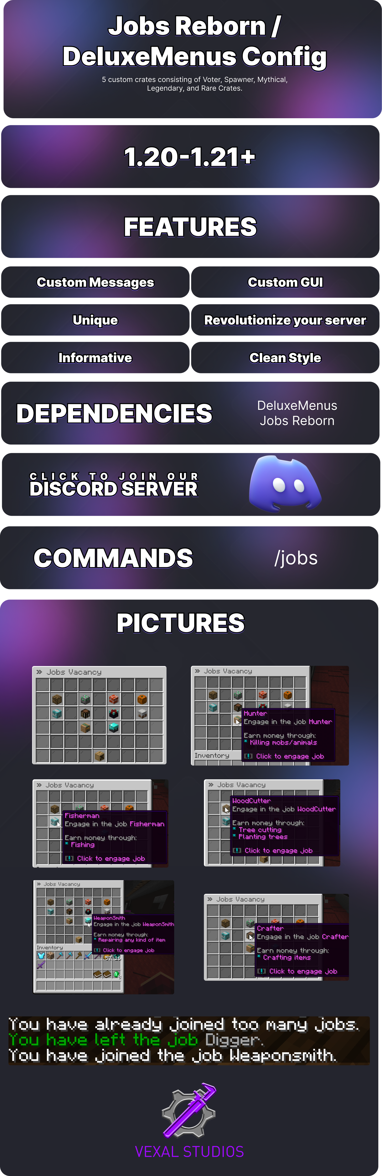 Jobs Reborn + Deluxe Menus Config Thread Image