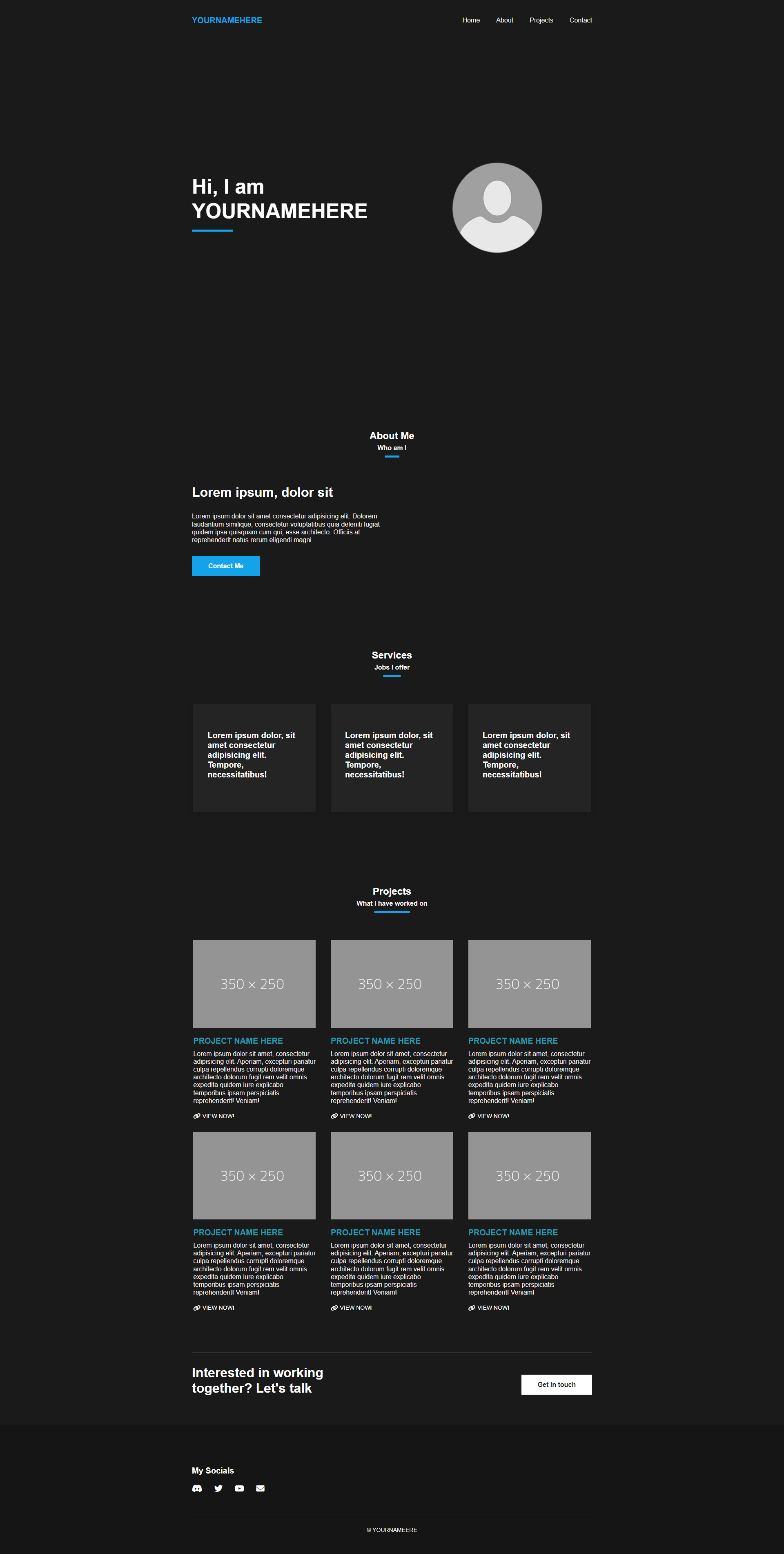 Simple Portfolio Page Thread Image