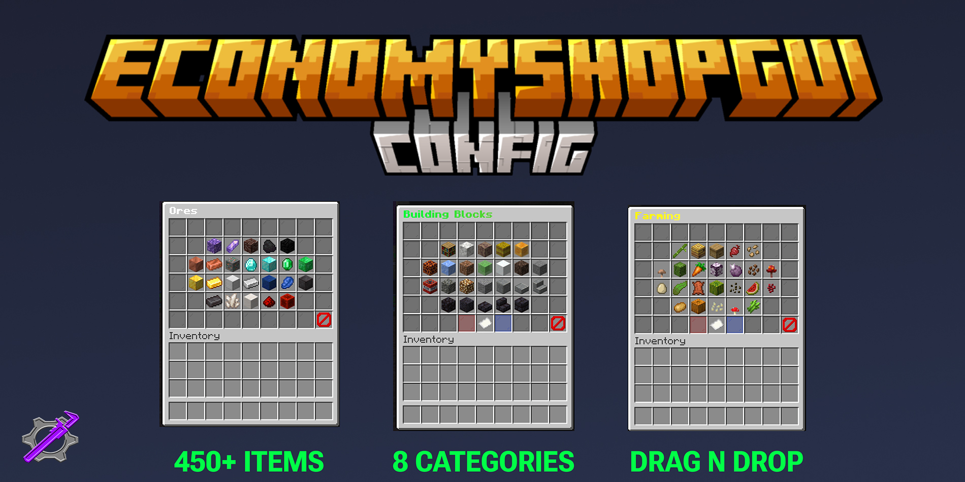 EconomyShopGui Config | 400+ items Banner