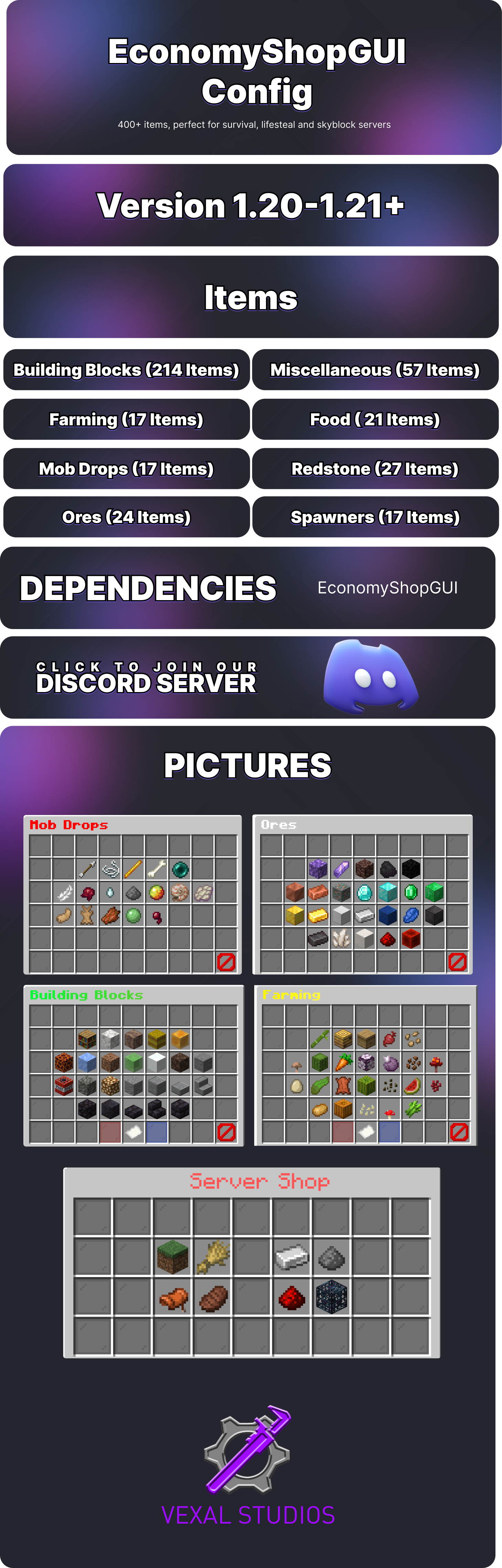 EconomyShopGui Config | 400+ items Thread Image