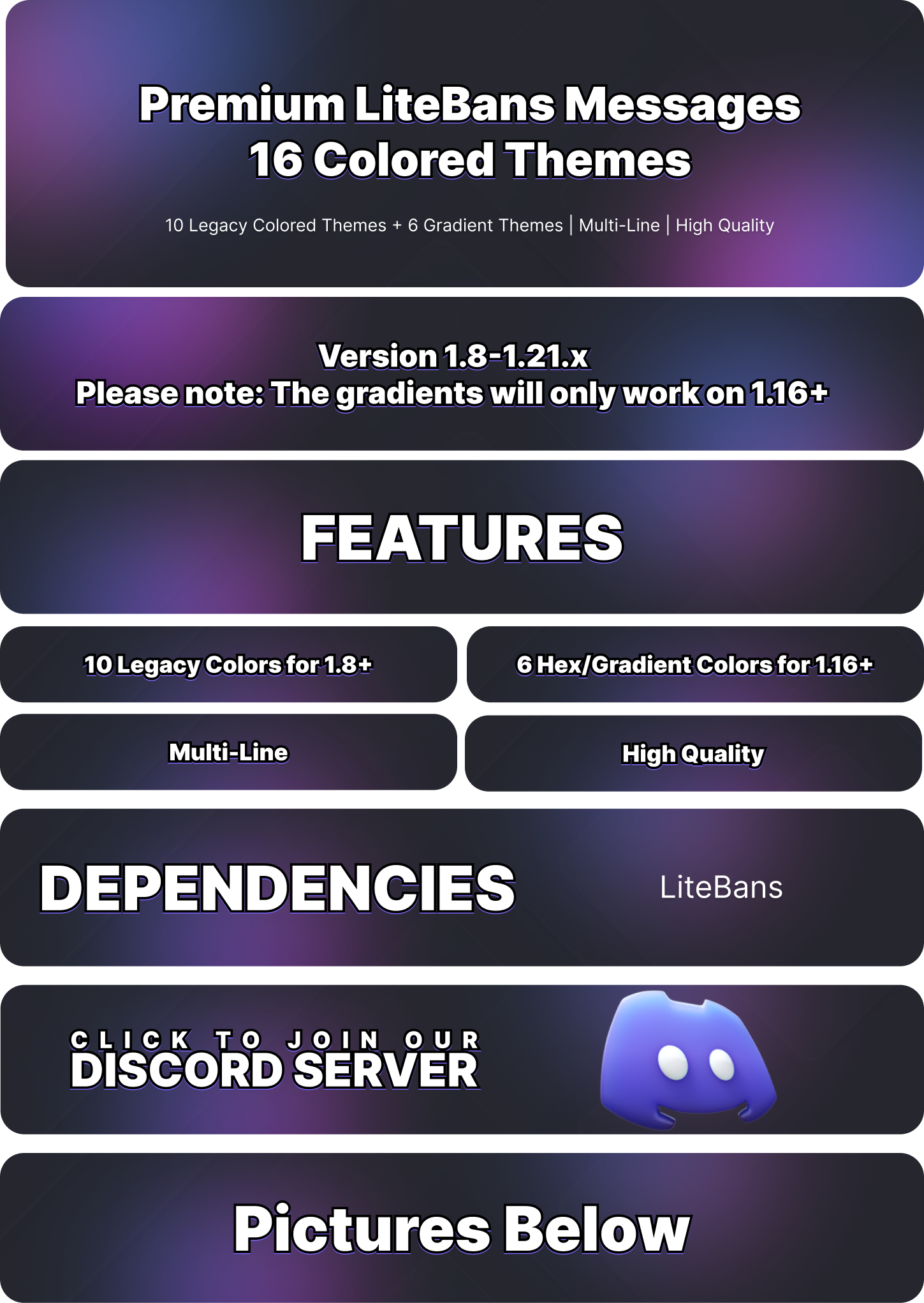 Premium LiteBans Messages - 16 Themes Thread Image