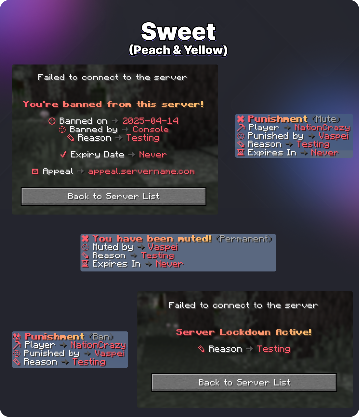 Premium LiteBans Messages - 16 Themes Image 1