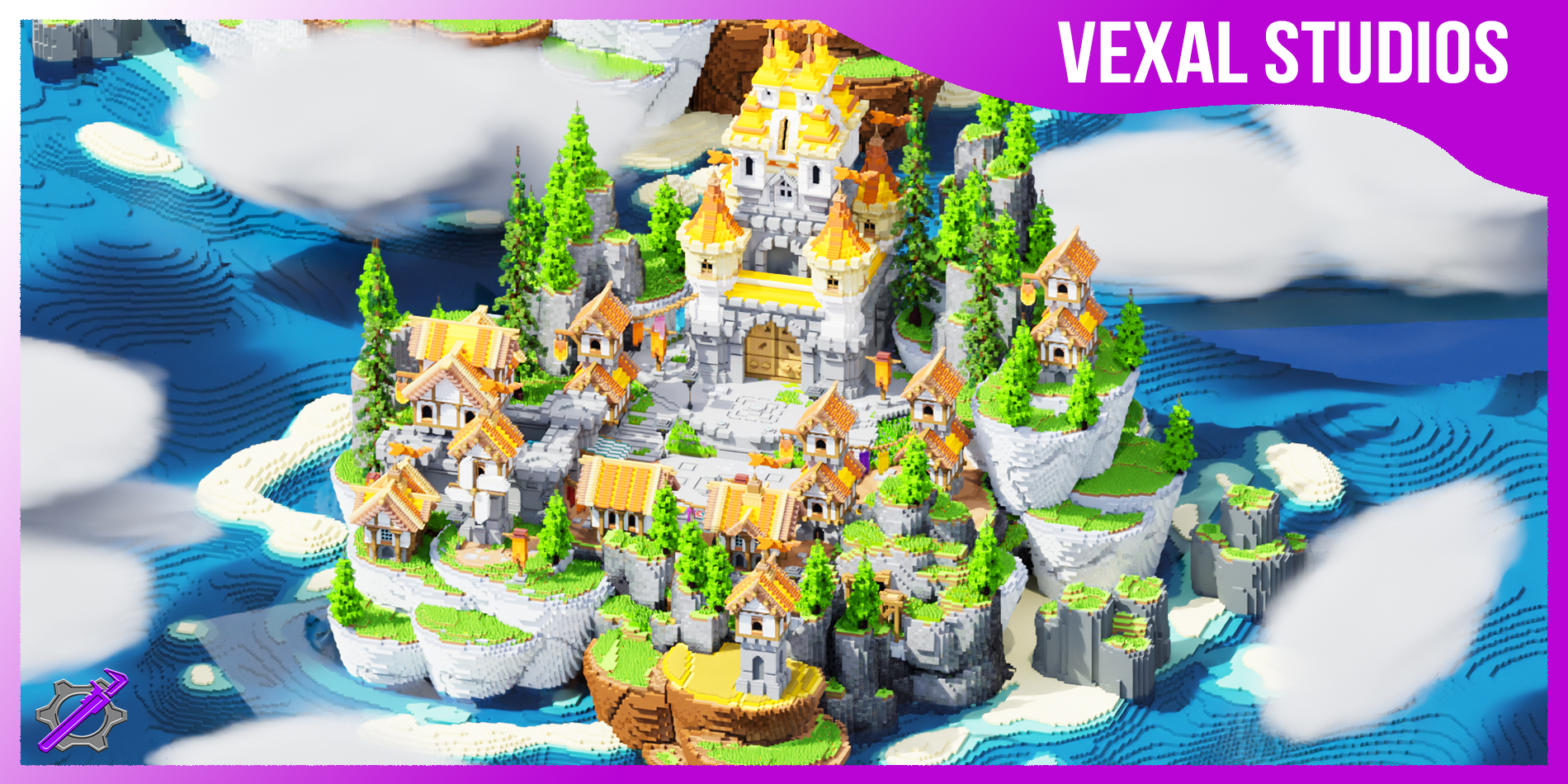 Large Medieval Island Spawn Banner
