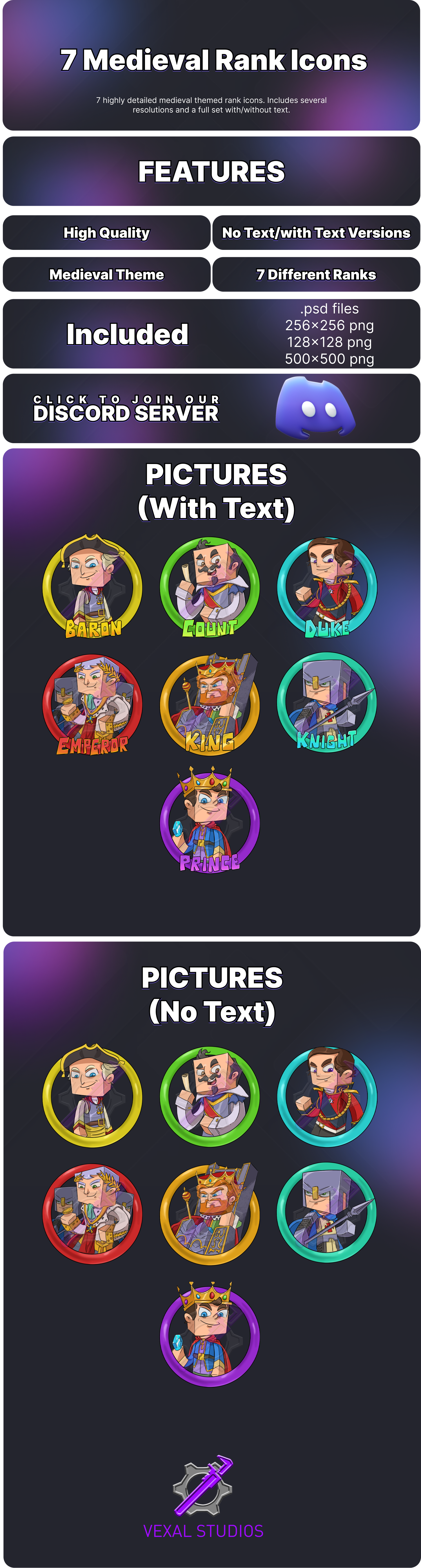 7 Medieval Rank Icons Thread Image