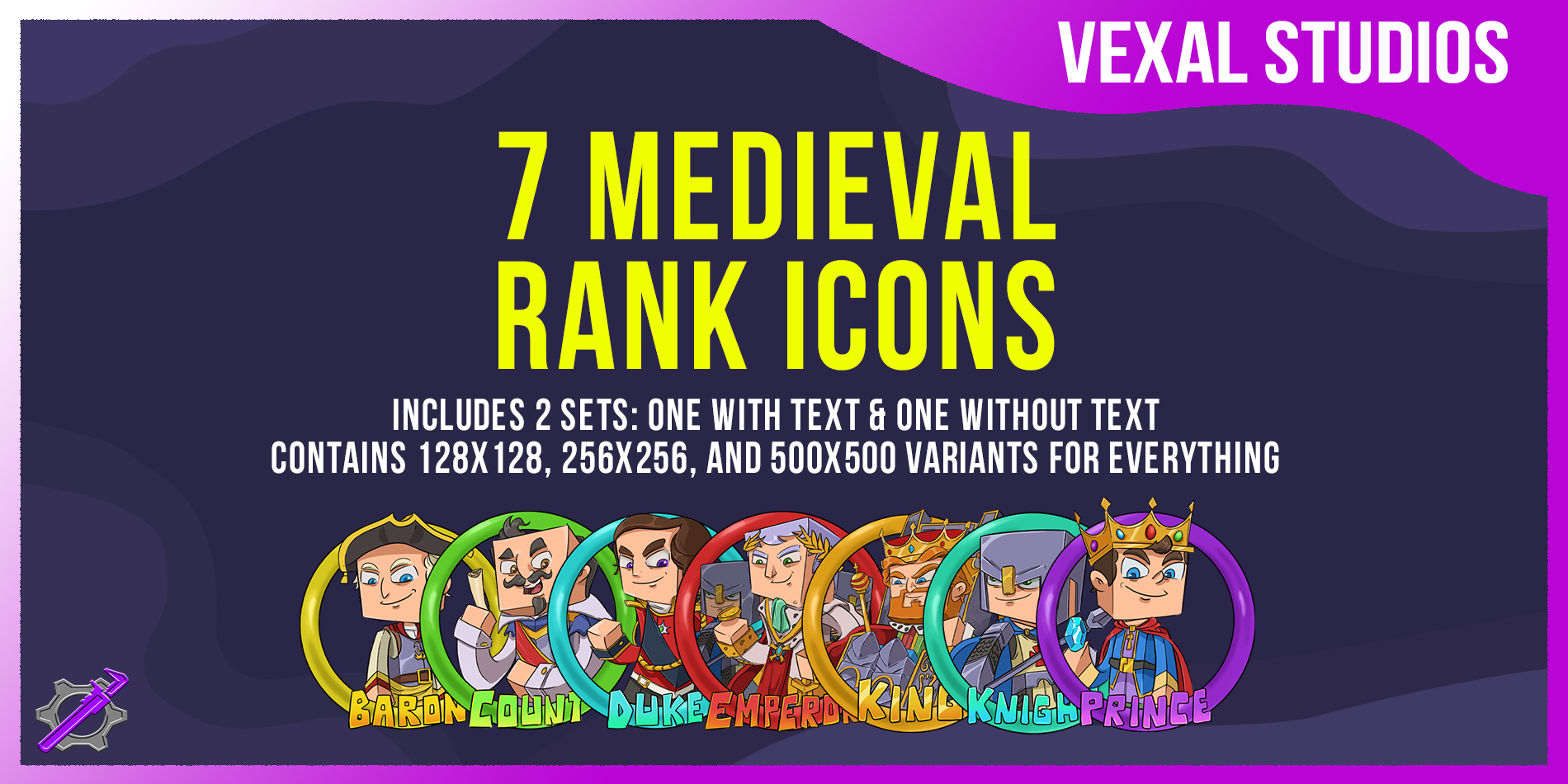 7 Medieval Rank Icons Image 1