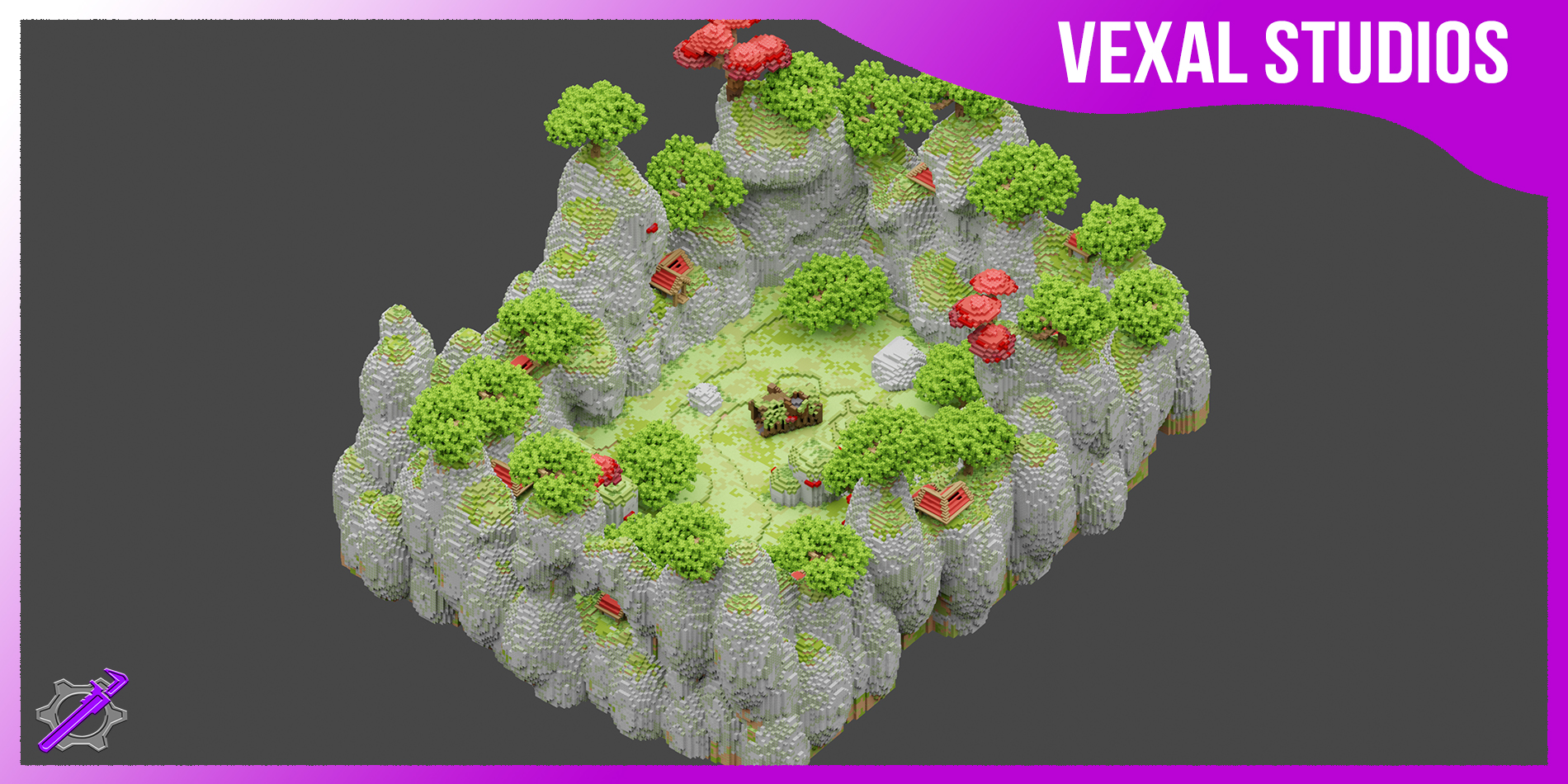 Mushroom Village Arena Banner