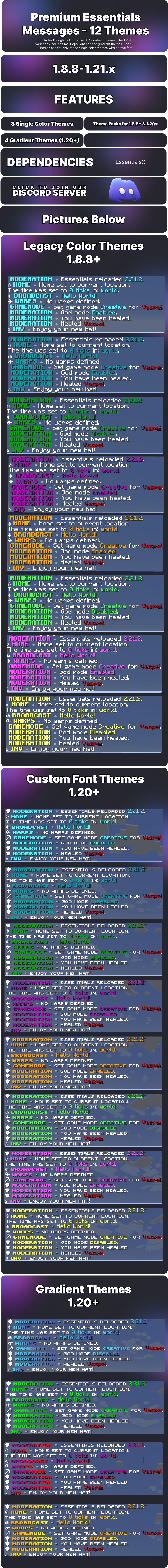 Premium EssentialsX Messages - 12 Themes Thread Image